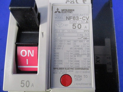 ノーヒューズブレーカ2P50A NF63-CV