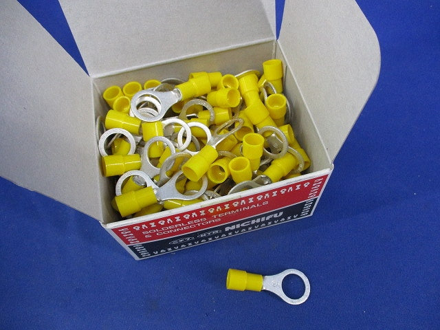 絶縁被覆付圧着端子 100個 黄 TMEV5.5-10