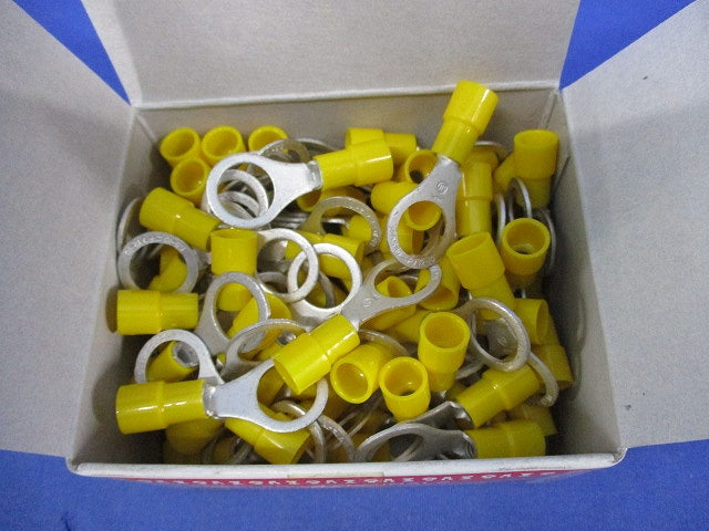 絶縁被覆付圧着端子 100個 黄 TMEV5.5-10