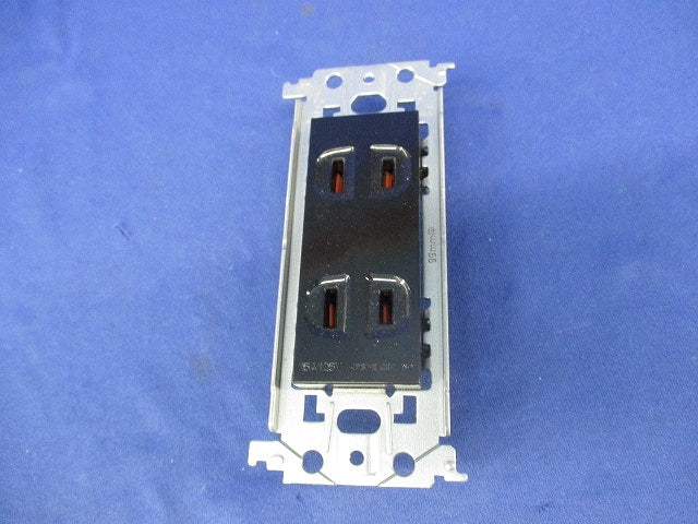 埋込ダブルコンセント(6個入)(ブラック) WTL1502B