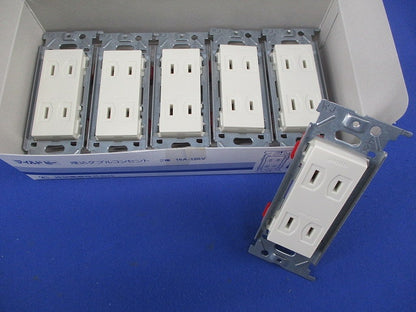 埋込ダブルコンセント(6個入)ホワイト JEC-BN-55