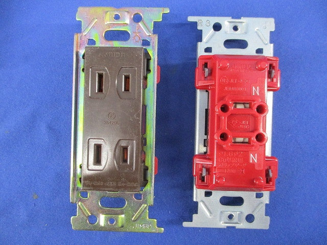 埋込ダブルコンセント(5個入)チョコ JEC-BN-55