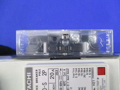 ヒューズフリー遮断器2P20A FXK60-S