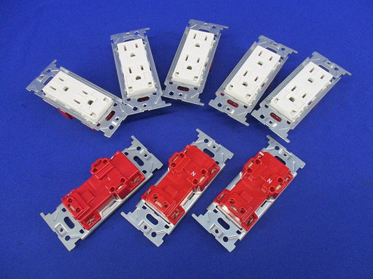 埋込アースターミナル付接地ダブルコンセント(8個入)ピュアホワイト JEC-BN-55GE