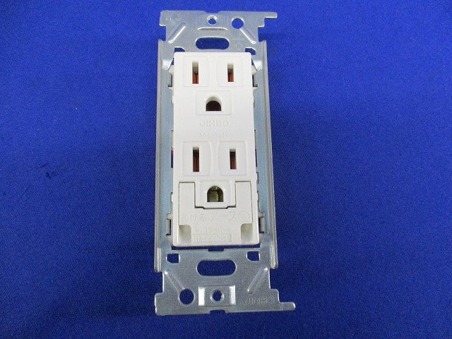 埋込アースターミナル付接地ダブルコンセント(8個入)ピュアホワイト JEC-BN-55GE