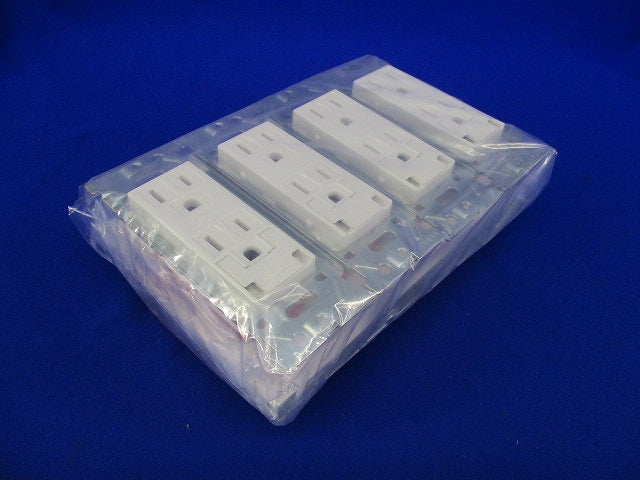 埋込アースターミナル付接地ダブルコンセント(8個入)ピュアホワイト JEC-BN-55GE