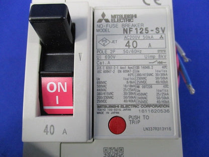 ノーヒューズ遮断器2P40A NF125-SV