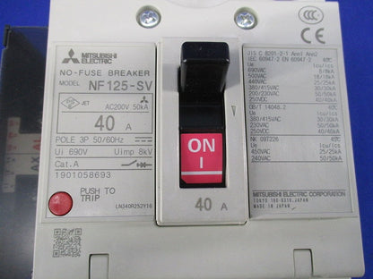 ノーヒューズ遮断器3P40A NF125-SV