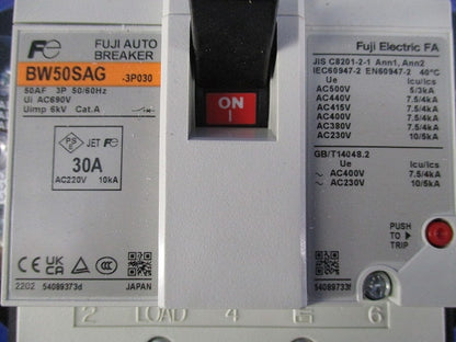 オートブレーカ3P30A BW50SAG