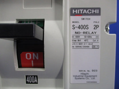 配線用遮断器 2P400A S-400S