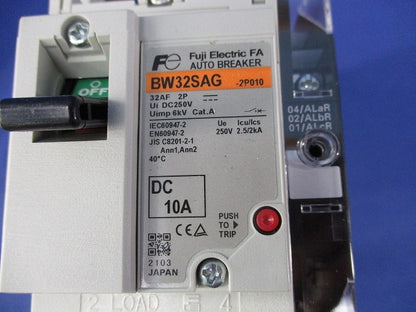 オートブレーカ2P10A(アラームスイッチ付) BW32SAG-2P010
