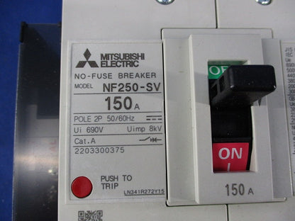 ノーヒューズブレーカー2P150A(アラームスイッチ) NF250-SV