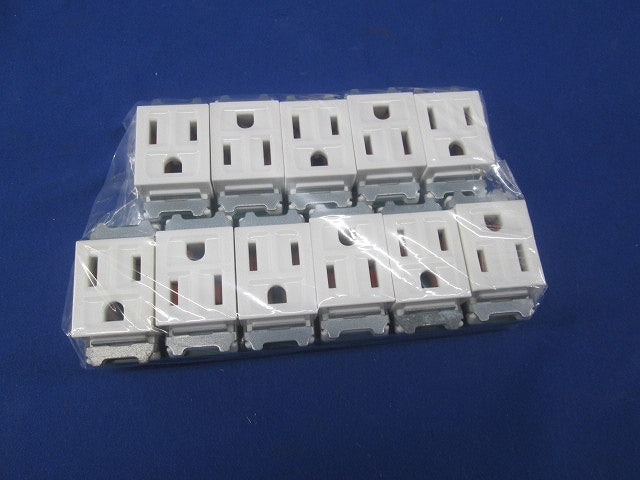 埋込接地コンセントセット(メーカー混在11個入)(ホワイト) WN1101