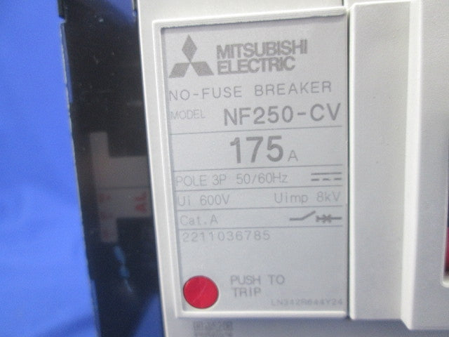 ノーヒューズブレーカ 3P175A NF250-CV