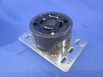 接地3P60A引掛埋込コンセント(圧着端子付)(ブラック) WF2460B