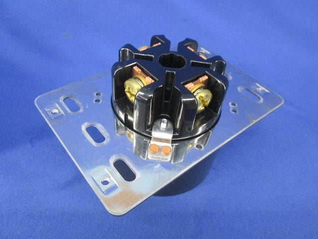 接地3P60A引掛埋込コンセント(圧着端子付)(ブラック) WF2460B