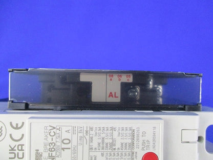ノーヒューズブレーカ2P10A(アラームスイッチ付) NF63-CV