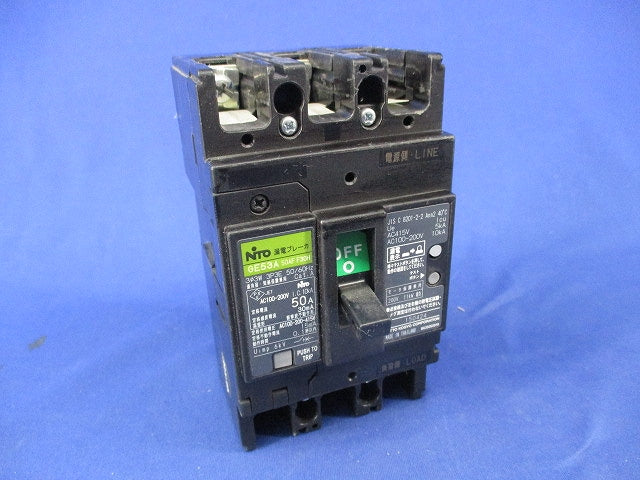 漏電ブレーカ 3P3E50A GE53A