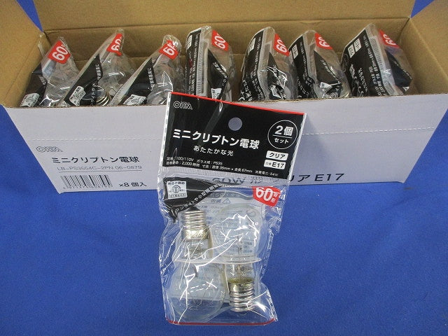 ミニクリプトン電球 E17(２個入×８袋) LB-PS3554C-2PN