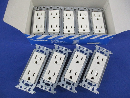 埋込接地ダブルコンセント(9個入) WN1512K