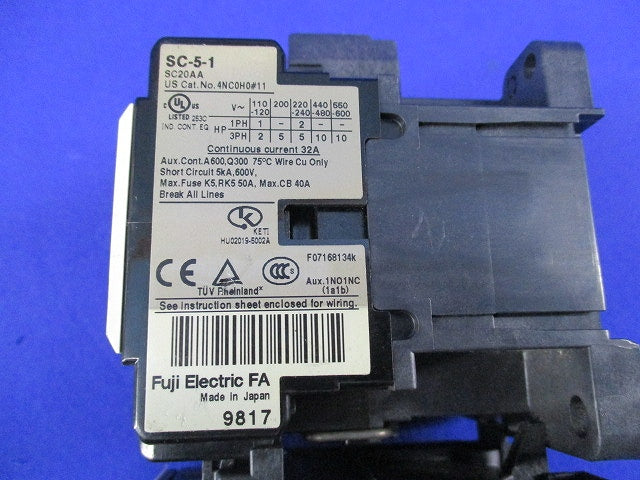電磁接触器 サーマルリレーセット SC-5-1+TR-5-1N