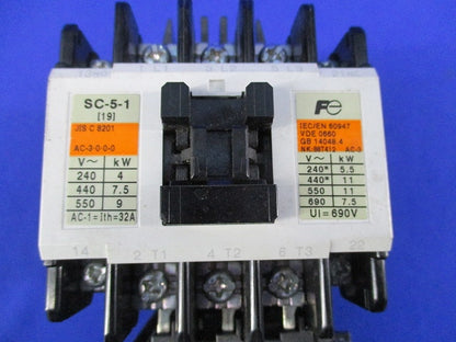 電磁接触器 サーマルリレーセット SC-5-1+TR-5-1N