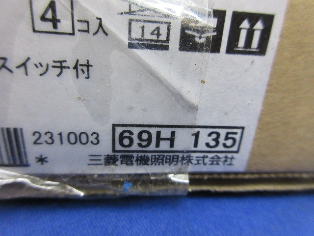 LEDライトユニット形ベースライト本体(プルスイッチ付)(4個入) EL-LHL40701