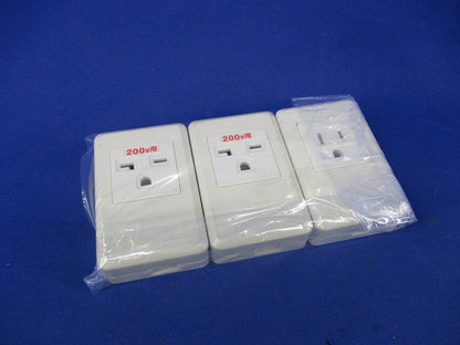 露出アースターミナル付接地コンセントセット(混在3個入) WKS214他