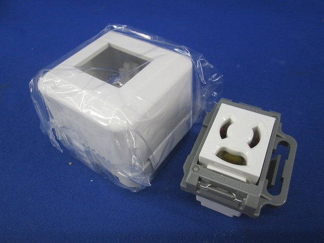 埋込抜止接地シングルコンセント(6組入)ピュアホワイト JEC-BN-9G+CSB-F1N-PW