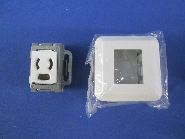 埋込抜止接地シングルコンセント(6組入)ピュアホワイト JEC-BN-9G+CSB-F1N-PW