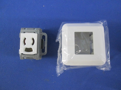 埋込抜止接地シングルコンセント(6組入)ピュアホワイト JEC-BN-9G+CSB-F1N-PW