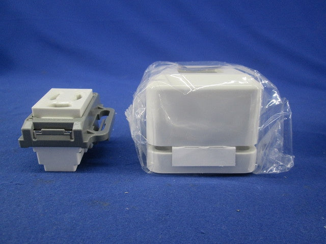 埋込抜止接地シングルコンセント(6組入)ピュアホワイト JEC-BN-9G+CSB-F1N-PW