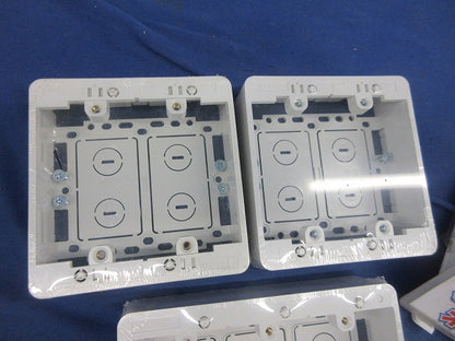 モール用スイッチボックスセット(混在3個入)(ホワイト) MSB-F2他