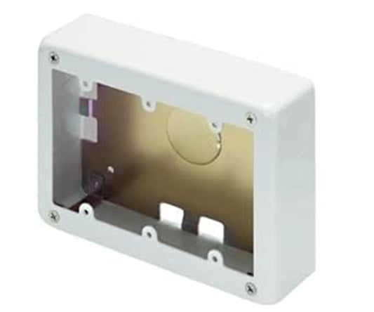 メタルエフモール 付属品 3個用スイッチボックス 浅型 ホワイト 浅型 ノックアウト:A・B型 AB5132