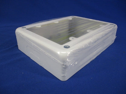 メタルエフモール 付属品 3個用スイッチボックス 浅型 ホワイト 浅型 ノックアウト:A・B型 AB5132