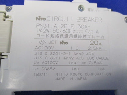 サーキットブレーカー2P1E20A(2個入) PN31TA2P1E30AF