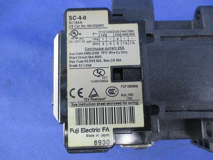 電磁接触器 200V SC-4-0