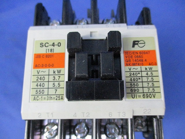 電磁接触器 200V SC-4-0