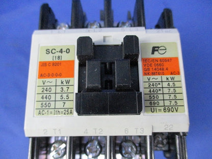 電磁接触器 200V SC-4-0