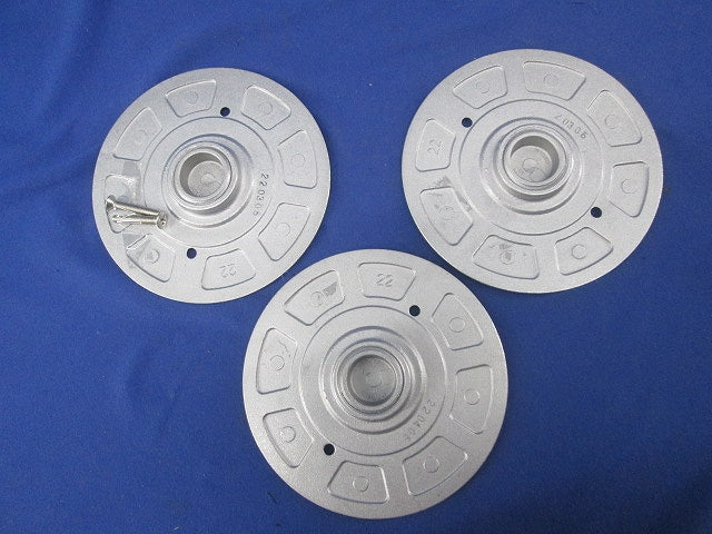 フロアプレートシルバー丸型(3個入)(付属ネジ不足有) DUK7000