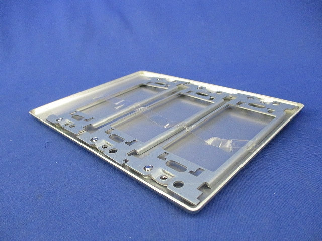 新金属カバープレート3連(取付枠付)(2枚入) WN7593