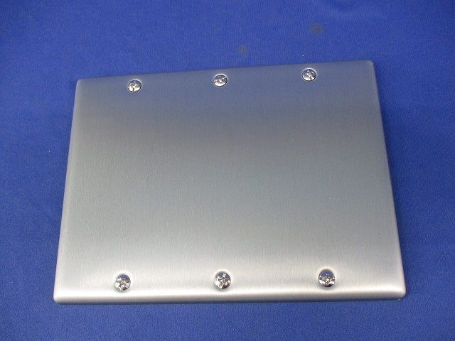 新金属カバープレート3連(取付枠付)(2枚入) WN7593