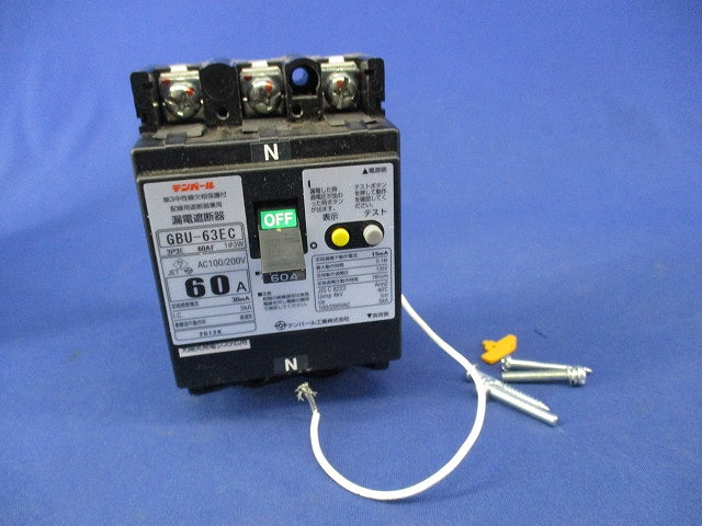 漏電遮断器3P3E60A GBU-63EC