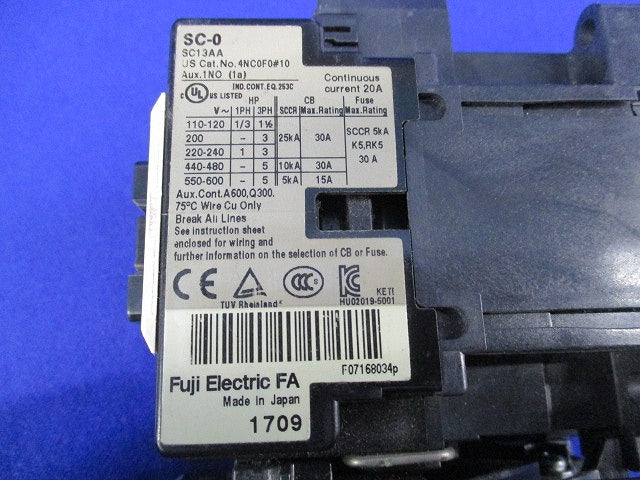 サーマルリレー付標準形電磁開閉器200V SC-0+TR-0N
