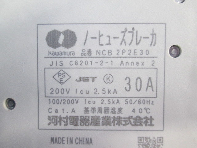 ノーヒューズブレーカ2P2E30A NCB2P2E30