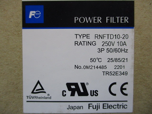 パワーフィルタ三相入力回路用レール取付タイプ RNFTD10-20