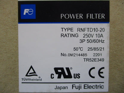 パワーフィルタ三相入力回路用レール取付タイプ RNFTD10-20