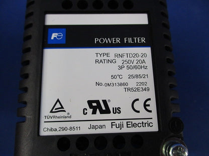 パワーフィルタ 三相入力回路用 レール取付タイプ RNFTD20-20