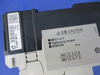 ノーヒューズブレーカ3P100A(テプラあり) E100-NF