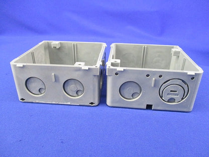 埋込四角アウトレットボックス(4個入)(グレー)(汚れ有) CDO-4B